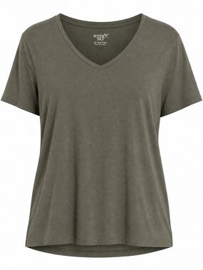 terra & sky Olive V-Neck Women's Tee